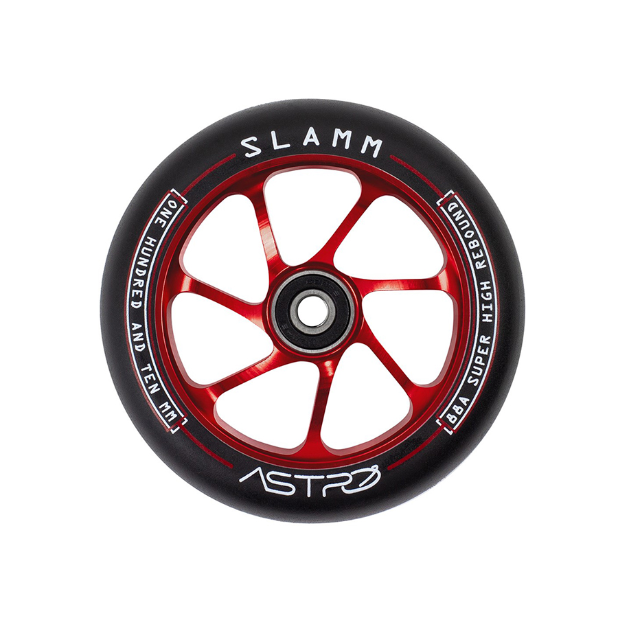 Slamm astro 110 wheel black red