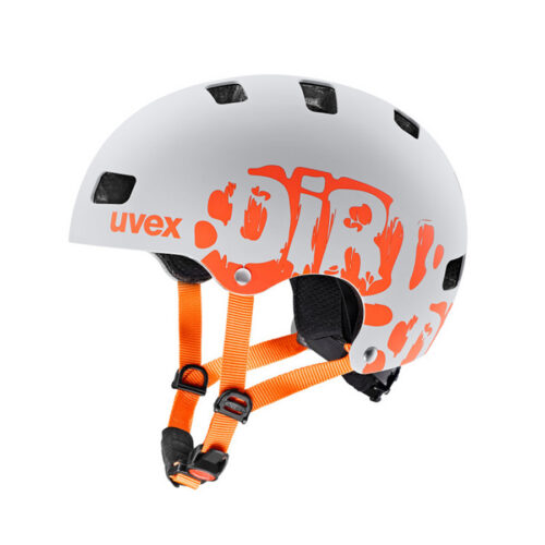 Uvex Laste Kiiver - Dirtbike Light Gray Orange (S)